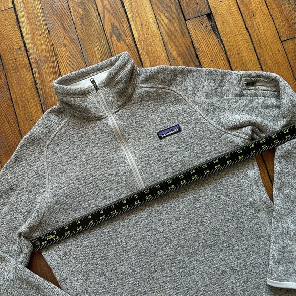 Patagonia Better Sweater 1/4 Zip Pullover Oatmeal Cream Gray Women M Gorpcore - Picture 6 of 10